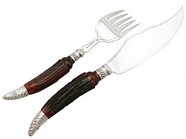 Sterling Silver and Steel Carving set