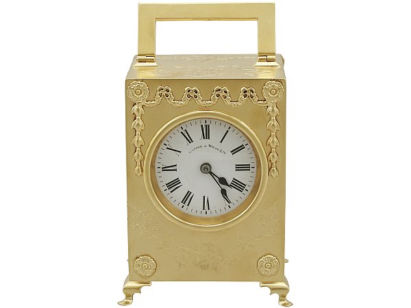 Large Silver Gilt Mantel Clock 