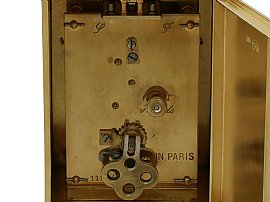Large Silver Gilt Mantel Clock Mechanism 