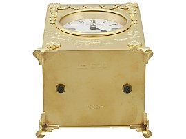 Large Silver Gilt Mantel Clock Underside 