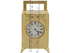 Large Silver Gilt Mantel Clock Size