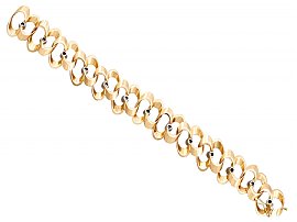 Vintage diamond and yellow gold bracelet 