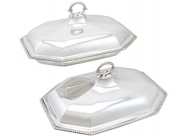 Sterling Silver Entree Dishes by Daniel Smith & Robert Sharp - Antique George III (1787)