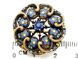 Sapphire and Enamel Pendant 
