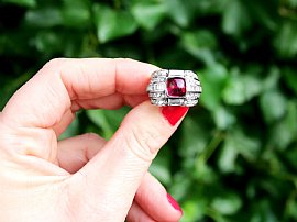 Pink Tourmaline Ring with Diamonds