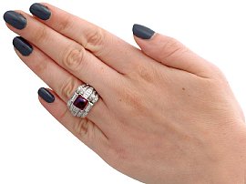 Pink Tourmaline Ring with Diamonds