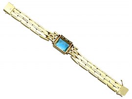 Aquamarine Yellow Gold Bracelet 