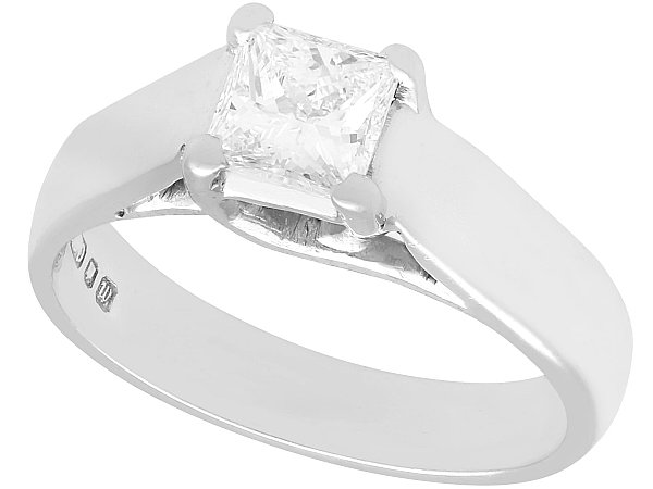 princess cut engagement ring white gold