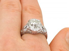 Wearing Large Diamond Cocktail Ring 