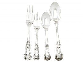 Sterling Silver Canteen of Cutlery for Twelve Persons by George Adams - Antique Victorian (1855)