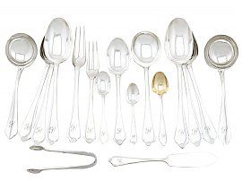 Sterling Silver Canteen of Cutlery for Twelve Persons - Vintage George VI