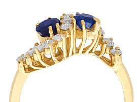 Sapphire and Diamond Twist Ring Vintage