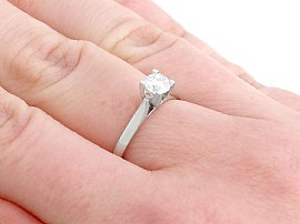 Wearing 4 Claw Engagement Ring for Sale