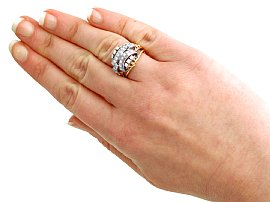 1950s diamond dress ring wearing 