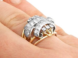 1950s diamond dress ring wearing 