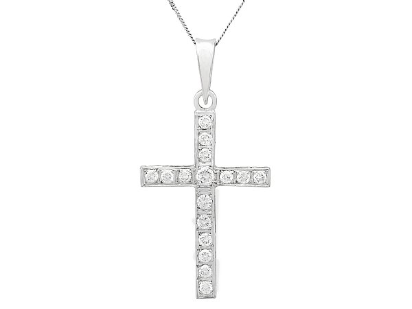 Vintage Diamond Cross Pendant