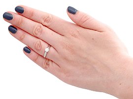 0.40ct diamond ring wearing