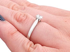 0.40ct diamond ring wearing