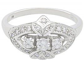 white gold and diamond dress ring