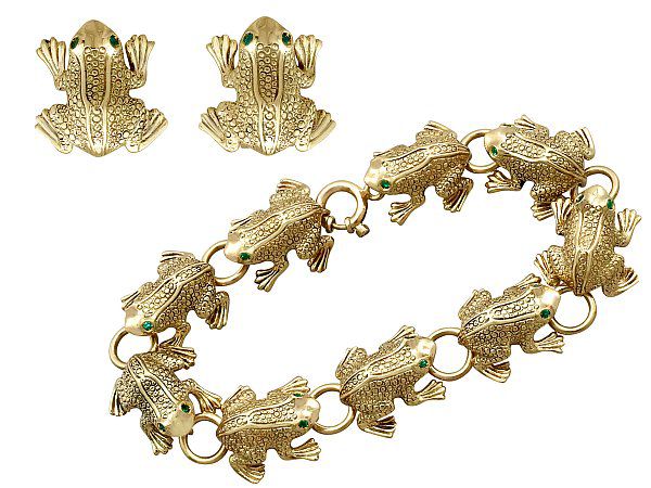 Frog Gold Jewellery Set 