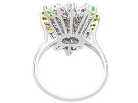 Unusual Diamond and Emerald Ring UK