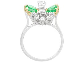 Unusual Diamond and Emerald Ring