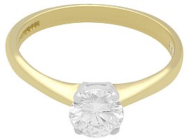 Yellow Gold Diamond Solitaire for Sale