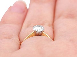 Wearing Yellow Gold Diamond Solitaire