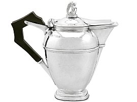 Sterling Silver Coffee Jug by Omar Ramsden - Antique George V (1929); A9831
