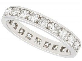 0.75ct Diamond and Platinum Full Eternity Ring  - Vintage French Circa 1950