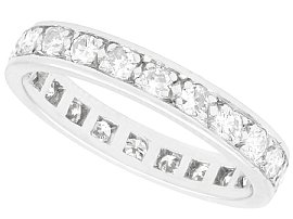 0.75ct Diamond and Platinum Full Eternity Ring - Vintage French Circa 1950