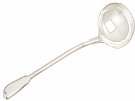Sterling Silver Fiddle and Thread Pattern Soup Ladle by Paul Storr - Antique Georgian (1815)