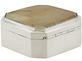 Antique Silver and Stone Box