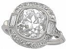 4.23ct Diamond and Platinum Halo Ring - Antique and Contemporary
