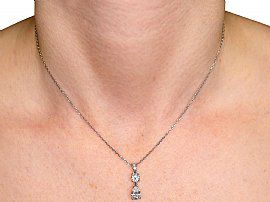 vintage pear cut diamond pendant for sale