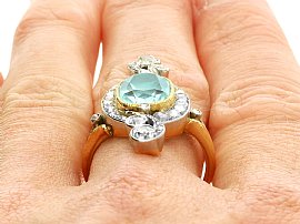 aquamarine dress ring wearing 