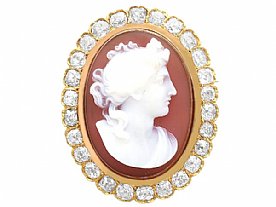 vintage antique cameo brooches
