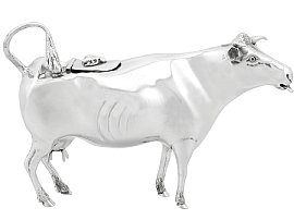 Sterling Silver Cow Creamer - Antique Victorian (1898)