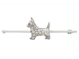 Ruby and 0.48ct Diamond, 18ct and 15ct White Gold 'West Highland Terrier' Brooch - Antique Circa 1910