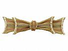 15ct Yellow, Rose and White Gold Bow Brooch - Antique Victorian