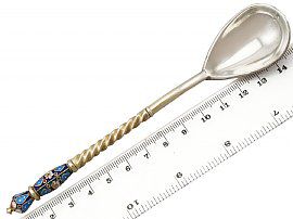 Antique Russian Enamel Spoon