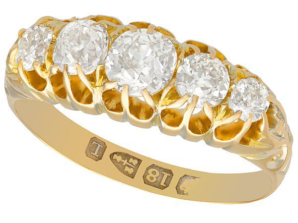 Victorian 5 Stone Diamond Ring for Sale