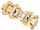 0.25ct Diamond and 18ct Yellow, Rose and White Gold Ladies Watch - Vintage Swiss Circa 1940