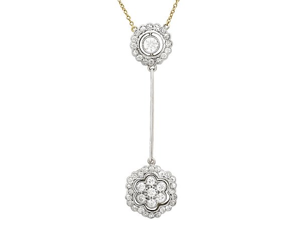 1920s diamond pendant with platinum