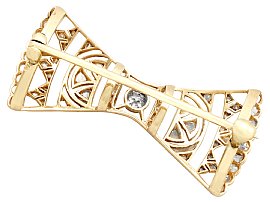 Antique bow brooch with diamonds