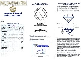 1880's Diamond Brooch Certificate 