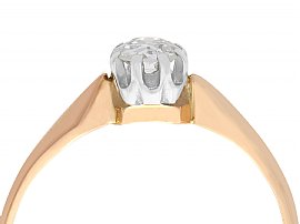 Rose Gold Engagement Ring side view