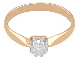 Rose Gold Engagement Ring 3/4 view