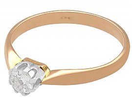 Rose Gold Engagement Ring 3/4 view close