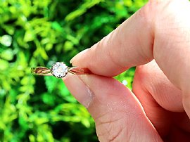 Rose Gold Engagement Ring Outside